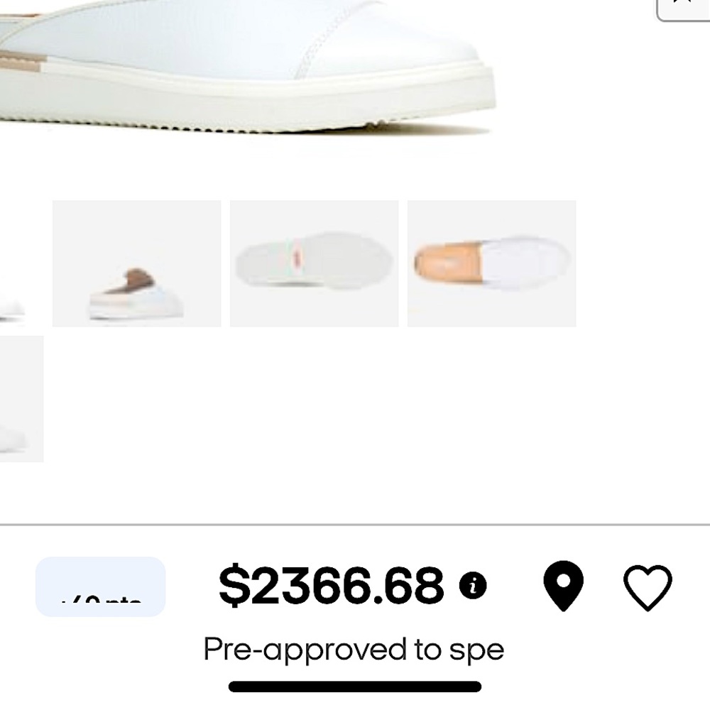 Hush Puppies Sabine Mule white leather size 8